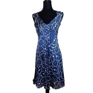 Moschino Gorgeous 100 % Silk Floral Print Dress Size 8
